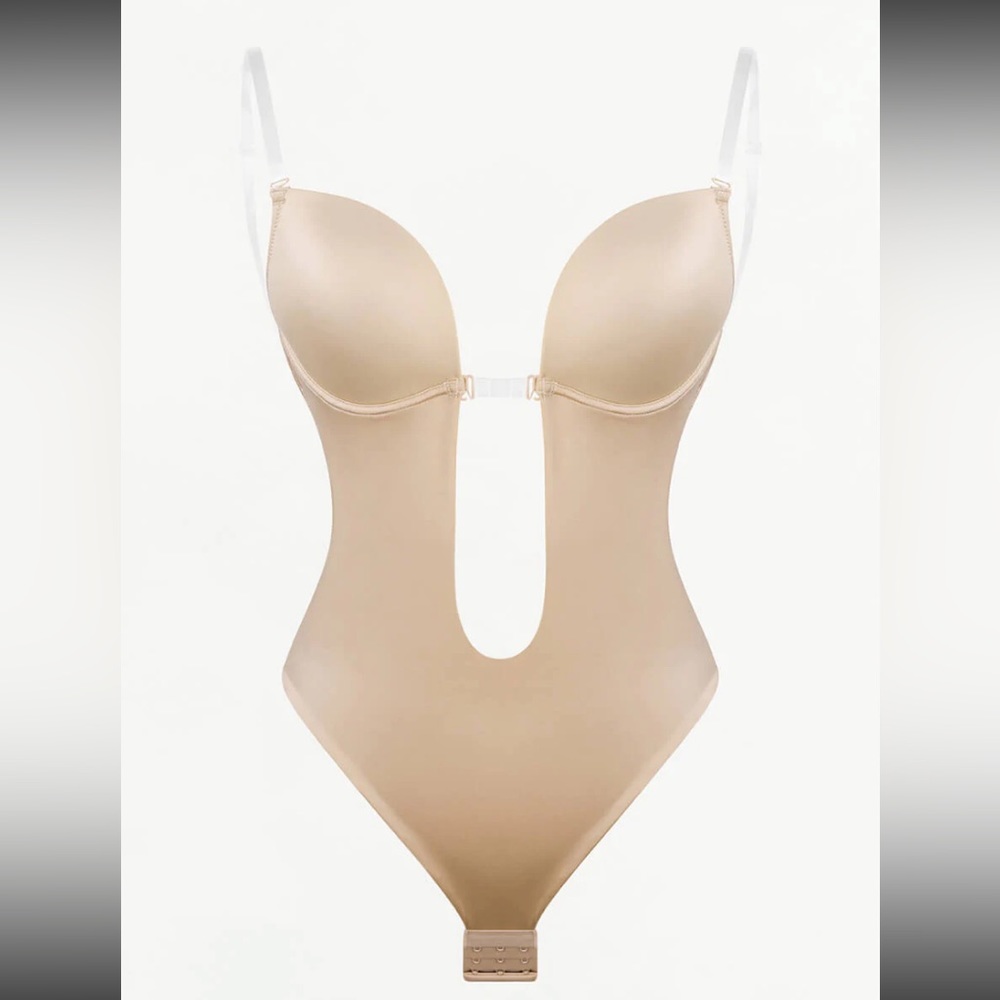 Shapellx AirSlim Backless U Plunge Thong Bodysuit
